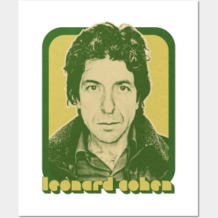 Leonard Cohen / Retro Style Fan Aesthetic Design Posters and Art